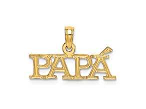 14k Yellow Gold Papa pendant