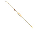 14k Yellow Gold Children's Enamel Ladybug ID Bracelet