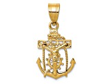 14K Yellow Gold Mariners Cross Pendant