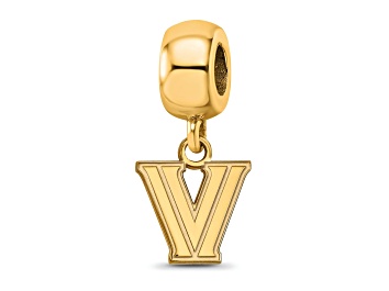 Picture of 14K Yellow Gold Over Sterling Silver LogoArt Villanova University Extra Small Dangle Bead