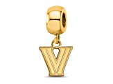 14K Yellow Gold Over Sterling Silver LogoArt Villanova University Extra Small Dangle Bead