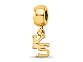 14K Yellow Gold Over Sterling Silver LogoArt Kansas State University Extra Small Dangle Bead