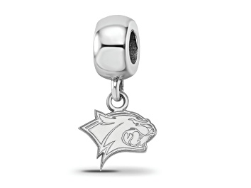 Picture of Sterling Silver Rhodium-plated LogoArt University of New Hampshire XS Dangle Bead