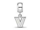Sterling Silver Rhodium-plated LogoArt Villanova University XS Dangle Bead