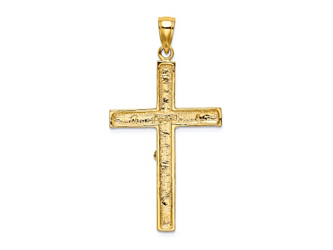 14K Yellow Gold Crucifix Charm