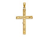 14K Yellow Gold Crucifix Charm