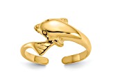 14K Yellow Gold Dolphin Toe Ring