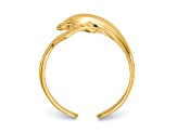 14K Yellow Gold Dolphin Toe Ring
