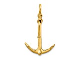 14k Yellow Gold Polished Anchor 2-Piece Moveable Pendant