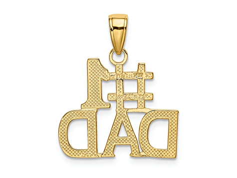 10K Yellow Gold Number 1 DAD Charm