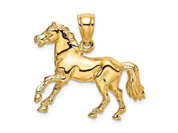 Picture of 14k Yellow Gold 3D Horse Charm