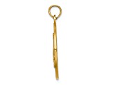 14k Yellow Gold Textured ANNAPOLIS MD Sailboat Charm