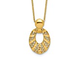 14K Yellow Gold Polished Diamond-cut 16-inch with 2.25-inch Extension Necklace