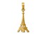 14k Yellow Gold Solid Polished and Textured 3D Eiffel Tower Pendant