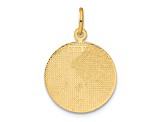 14k Yellow Gold Textured Confirmation with Dove Medal Pendant
