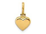 Lex & Lu 14k Gelbgold 3D Mini Puffed Heart Charm – Miniatur Herz Anhänger, K7130