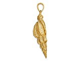 14k Yellow Gold Textured Wentletrap Shell Charm