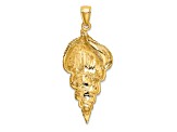 14k Yellow Gold Textured Wentletrap Shell Charm