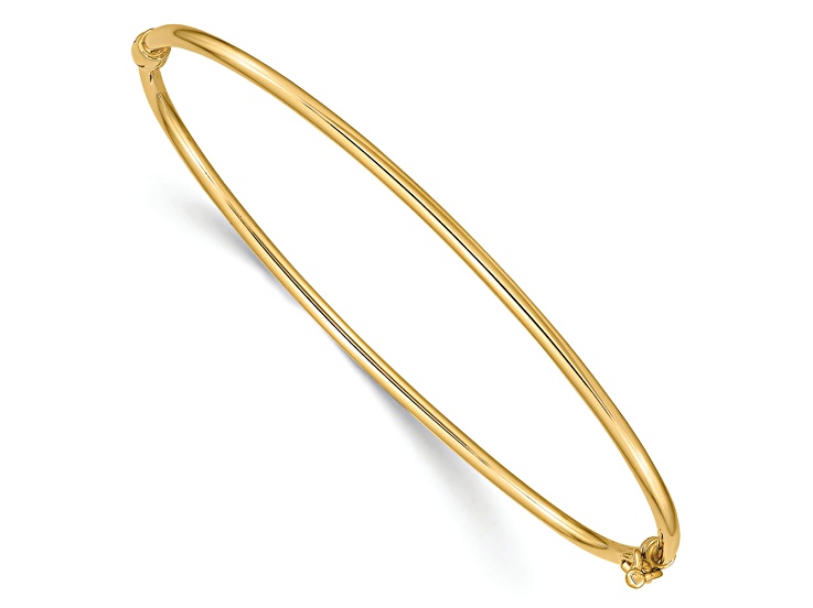 14K Yellow Gold Hinged Bangle Bracelet - 18X35A | JTV