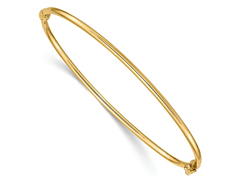 14K Yellow Gold Hinged Bangle Bracelet