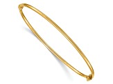 14K Yellow Gold Hinged Bangle Bracelet - 18X35A | JTV.com