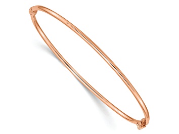 Picture of 14K Rose Gold Hinged Bangle Bracelet