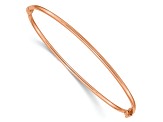 14K Rose Gold Hinged Bangle Bracelet