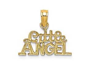10K Yellow Gold Little ANGEL Charm