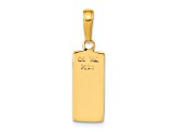 14k Yellow Gold 3D Bar Pendant