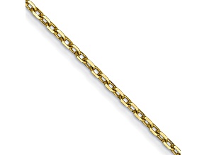 10k Yellow Gold 0.8mm Solid Diamond-Cut Cable 20 Inch Chain