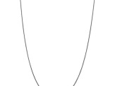 Rhodium Over 18K White Gold 1mm Solid Diamond-Cut Spiga 24 Inch Chain