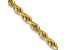 10k Yellow Gold 2.75mm Solid Diamond-Cut Quadruple Rope 16 Inch Chain