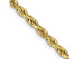 10k Yellow Gold 2.75mm Solid Diamond-Cut Quadruple Rope 16 Inch Chain