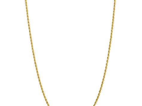 10k Yellow Gold 2.75mm Solid Diamond-Cut Quadruple Rope 16 Inch Chain