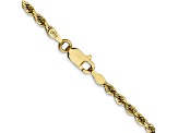 10k Yellow Gold 2.75mm Solid Diamond-Cut Quadruple Rope 16 Inch Chain