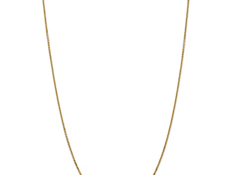 10k Yellow Gold 1.45mm Solid Diamond-Cut Cable 20 Inch Chain