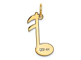 14k Yellow Gold Polished Musical Note Charm