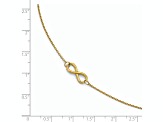 14K Yellow Gold Polished Infinity with 1-inch Extension Anklet