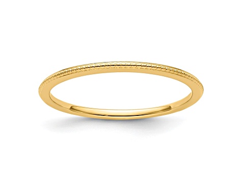 14K Yellow Gold 1.2mm Bead Stackable Expressions Band