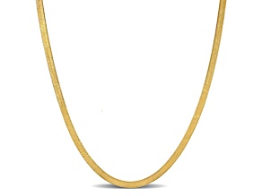 3.5MM Flex Herringbone Chain Necklace in 10K Yellow Gold, 18"