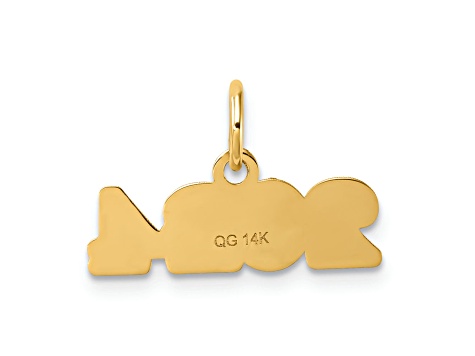 14K Yellow Gold Polished and Satin Horizontal 2024 Charm