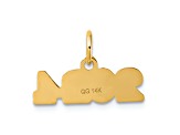 14K Yellow Gold Polished and Satin Horizontal 2024 Charm