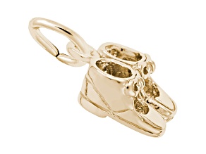 14K Yellow Gold Baby Shoes Charm