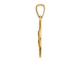 14k Yellow Gold Polished and Satin Saint Peter Medal Pendant