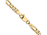 14K Yellow Gold 4mm Flat Figaro Chain Bracelet