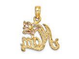 14K Two-Tone MOM with Butterfly Charm