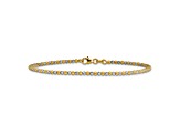 14K Two-tone Diamond-cut Beaded 7.5-inch Bracelet