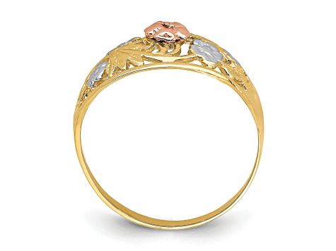 14K Floral Dome Ring