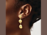 14k Yellow Gold Polished Half Ball Dangle Earrings