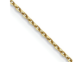 10k Yellow Gold 0.8mm Diamond-Cut Cable 20 Inch Chain